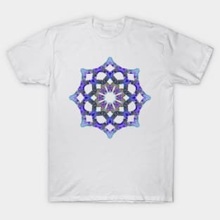 Yoga Mandala symbol blue T-Shirt